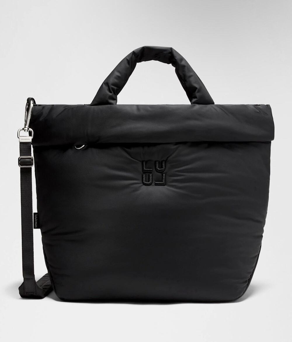Lululemon On My Level Tote Puffy Black/Silver 15L NWT